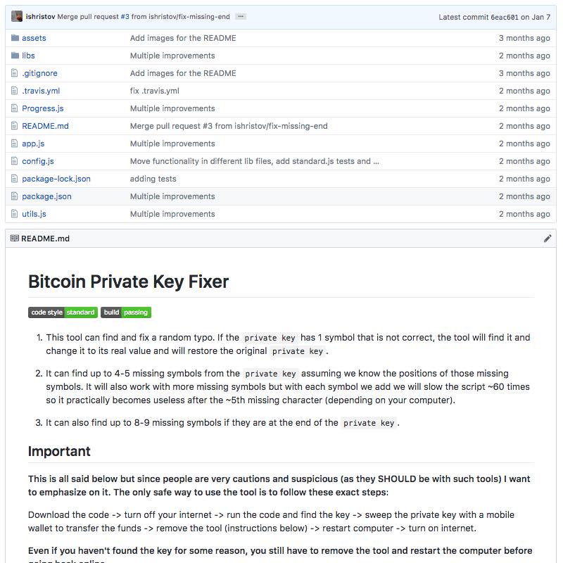 bitcoin private key fixer